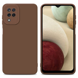 Cadorabo Case for Samsung Galaxy A12 / M12 Protective Cover made of flexible TPU Etui silicone - FLUID BROWN