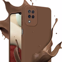Cadorabo Case for Samsung Galaxy A12 / M12 Protective Cover made of flexible TPU Etui silicone - FLUID BROWN