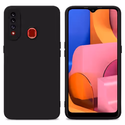 Cadorabo Case for Samsung Galaxy A21s Protective Cover made of flexible TPU Etui silicone - FLUID BLACK