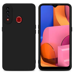 Cadorabo Case for Samsung Galaxy A21s Protective Cover made of flexible TPU Etui silicone - FLUID BLACK