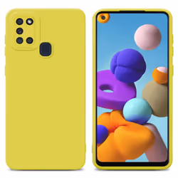 Cadorabo Case for Samsung Galaxy A21s Protective Cover made of flexible TPU Etui silicone - FLUID YELLOW
