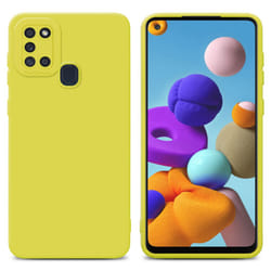 Cadorabo Case for Samsung Galaxy A21s Protective Cover made of flexible TPU Etui silicone - FLUID YELLOW