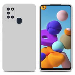 Cadorabo Case for Samsung Galaxy A21s Protective Cover made of flexible TPU Etui silicone - FLUID WHITE