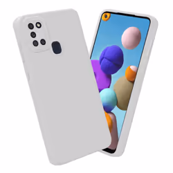 Cadorabo Case for Samsung Galaxy A21s Protective Cover made of flexible TPU Etui silicone - FLUID WHITE