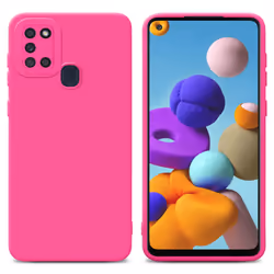 Cadorabo Case for Samsung Galaxy A21s Protective Cover made of flexible TPU Etui silicone - FLUID HOTPINK