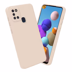 Cadorabo Case for Samsung Galaxy A21s Protective Cover made of flexible TPU Etui silicone - FLUID CREAM