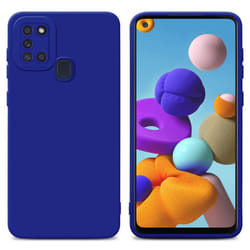 Cadorabo Case for Samsung Galaxy A21s Protective Cover made of flexible TPU Etui silicone - FLUID BLUE