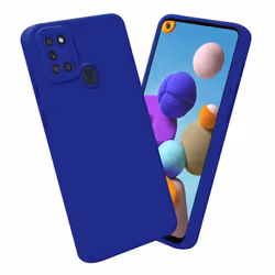 Cadorabo Case for Samsung Galaxy A21s Protective Cover made of flexible TPU Etui silicone - FLUID BLUE