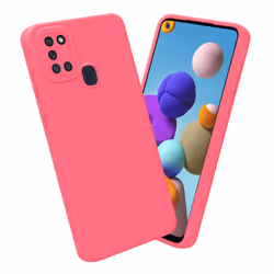 Cadorabo Case for Samsung Galaxy A21s Protective Cover made of flexible TPU Etui silicone - FLUID RED