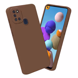 Cadorabo Case for Samsung Galaxy A21s Protective Cover made of flexible TPU Etui silicone - FLUID BROWN