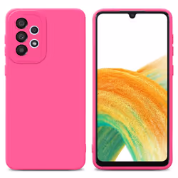 Cadorabo Case for Samsung Galaxy A32 4G Protective Cover made of flexible TPU Etui silicone - FLUID HOTPINK