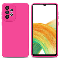 Cadorabo Case for Samsung Galaxy A32 4G Protective Cover made of flexible TPU Etui silicone - FLUID HOTPINK