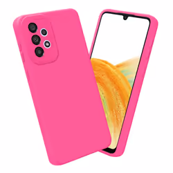 Cadorabo Case for Samsung Galaxy A32 4G Protective Cover made of flexible TPU Etui silicone - FLUID HOTPINK
