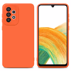 Cadorabo Case for Samsung Galaxy A32 4G Protective Cover made of flexible TPU Etui silicone - FLUID ORANGE