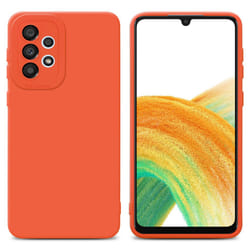 Cadorabo Case for Samsung Galaxy A32 4G Protective Cover made of flexible TPU Etui silicone - FLUID ORANGE