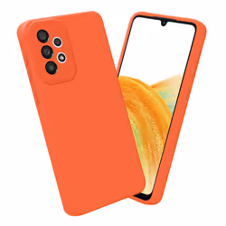 Cadorabo Case for Samsung Galaxy A32 4G Protective Cover made of flexible TPU Etui silicone - FLUID ORANGE