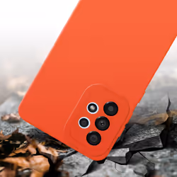 Cadorabo Case for Samsung Galaxy A32 4G Protective Cover made of flexible TPU Etui silicone - FLUID ORANGE