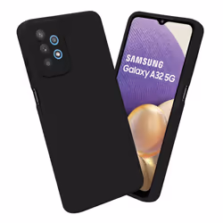 Cadorabo Case for Samsung Galaxy A32 5G Protective Cover made of flexible TPU Etui silicone - FLUID BLACK