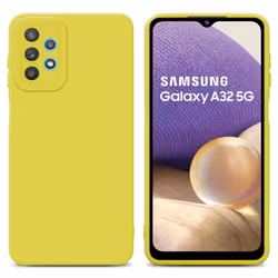 Cadorabo Case for Samsung Galaxy A32 5G Protective Cover made of flexible TPU Etui silicone - FLUID YELLOW