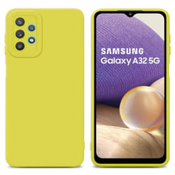 Cadorabo Case for Samsung Galaxy A32 5G Protective Cover made of flexible TPU Etui silicone - FLUID YELLOW