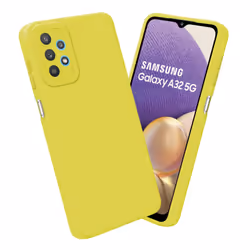 Cadorabo Case for Samsung Galaxy A32 5G Protective Cover made of flexible TPU Etui silicone - FLUID YELLOW