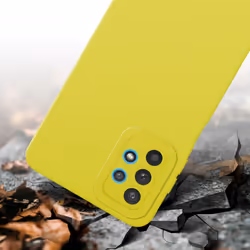 Cadorabo Case for Samsung Galaxy A32 5G Protective Cover made of flexible TPU Etui silicone - FLUID YELLOW