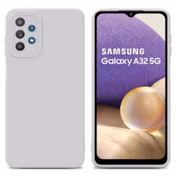 Cadorabo Case for Samsung Galaxy A32 5G Protective Cover made of flexible TPU Etui silicone - FLUID WHITE