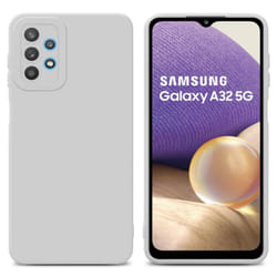Cadorabo Case for Samsung Galaxy A32 5G Protective Cover made of flexible TPU Etui silicone - FLUID WHITE