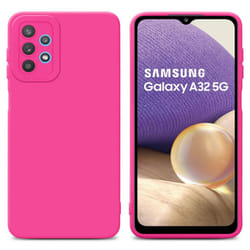 Cadorabo Case for Samsung Galaxy A32 5G Protective Cover made of flexible TPU Etui silicone - FLUID HOTPINK