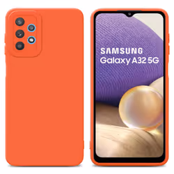 Cadorabo Case for Samsung Galaxy A32 5G Protective Cover made of flexible TPU Etui silicone - FLUID ORANGE