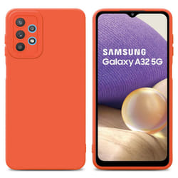 Cadorabo Case for Samsung Galaxy A32 5G Protective Cover made of flexible TPU Etui silicone - FLUID ORANGE