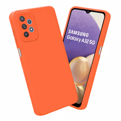 Cadorabo Case for Samsung Galaxy A32 5G Protective Cover made of flexible TPU Etui silicone - FLUID ORANGE