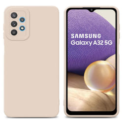 Cadorabo Case for Samsung Galaxy A32 5G Protective Cover made of flexible TPU Etui silicone - FLUID CREAM