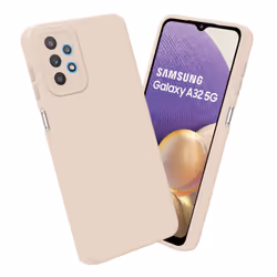 Cadorabo Case for Samsung Galaxy A32 5G Protective Cover made of flexible TPU Etui silicone - FLUID CREAM
