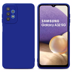 Cadorabo Case for Samsung Galaxy A32 5G Protective Cover made of flexible TPU Etui silicone - FLUID BLUE