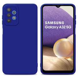 Cadorabo Case for Samsung Galaxy A32 5G Protective Cover made of flexible TPU Etui silicone - FLUID BLUE