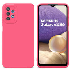 Cadorabo Case for Samsung Galaxy A32 5G Protective Cover made of flexible TPU Etui silicone - FLUID RED