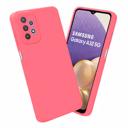Cadorabo Case for Samsung Galaxy A32 5G Protective Cover made of flexible TPU Etui silicone - FLUID RED