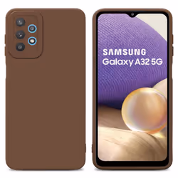 Cadorabo Case for Samsung Galaxy A32 5G Protective Cover made of flexible TPU Etui silicone - FLUID BROWN