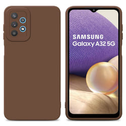 Cadorabo Case for Samsung Galaxy A32 5G Protective Cover made of flexible TPU Etui silicone - FLUID BROWN