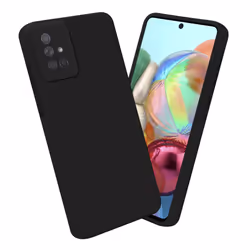 Cadorabo Case for Samsung Galaxy A71 4G Protective Cover made of flexible TPU Etui silicone - FLUID BLACK