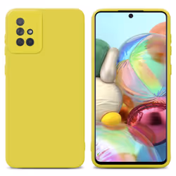 Cadorabo Case for Samsung Galaxy A71 4G Protective Cover made of flexible TPU Etui silicone - FLUID YELLOW