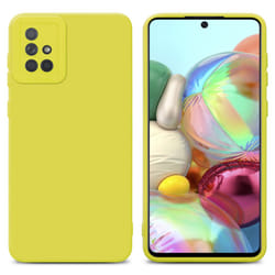 Cadorabo Case for Samsung Galaxy A71 4G Protective Cover made of flexible TPU Etui silicone - FLUID YELLOW