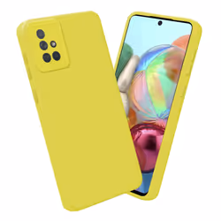 Cadorabo Case for Samsung Galaxy A71 4G Protective Cover made of flexible TPU Etui silicone - FLUID YELLOW