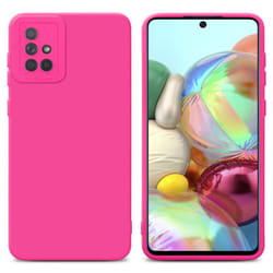 Cadorabo Case for Samsung Galaxy A71 4G Protective Cover made of flexible TPU Etui silicone - FLUID HOTPINK