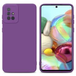 Cadorabo Case for Samsung Galaxy A71 4G Protective Cover made of flexible TPU Etui silicone - FLUID MATTE PURPLE