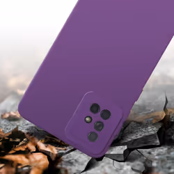 Cadorabo Case for Samsung Galaxy A71 4G Protective Cover made of flexible TPU Etui silicone - FLUID MATTE PURPLE