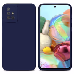 Cadorabo Case for Samsung Galaxy A71 4G Protective Cover made of flexible TPU Etui silicone - FLUID DARK BLUE