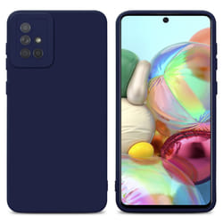 Cadorabo Case for Samsung Galaxy A71 4G Protective Cover made of flexible TPU Etui silicone - FLUID DARK BLUE
