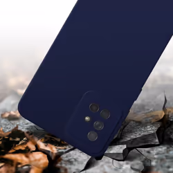 Cadorabo Case for Samsung Galaxy A71 4G Protective Cover made of flexible TPU Etui silicone - FLUID DARK BLUE